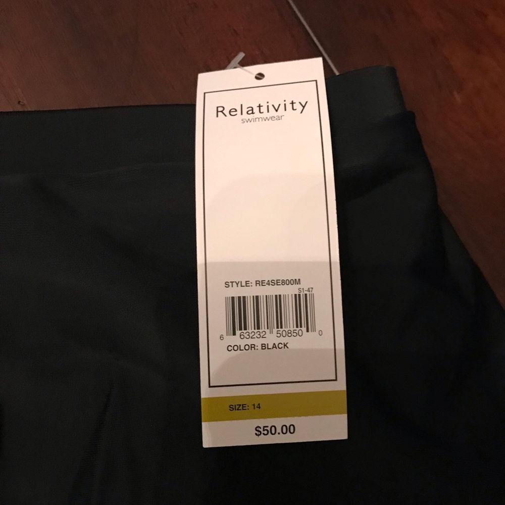 Relativity Blue & White Floral Swimwear NWT 14 - Picture 7 of 8